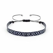 Black and White Cord Bracelet for Men
