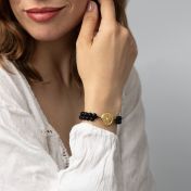 Black Onyx Map Bracelet [18K Gold Vermeil]