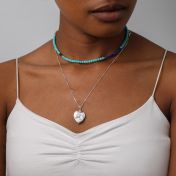 Turquoise Howlite and Lapis Necklace