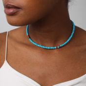 Deep Blue Hematite Necklace