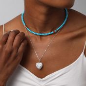 Deep Blue Hematite Necklace