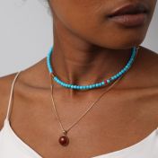 Deep Blue Hematite Necklace