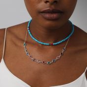 Deep Blue Hematite Necklace
