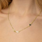 Signature Name Necklace with Nano Bible [18K Gold Vermeil]
