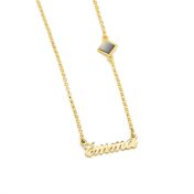 Signature Name Necklace with Nano Bible [18K Gold Vermeil]