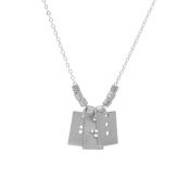 Classic Braille Initial Necklace - Sterling Silver