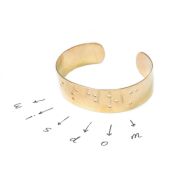 Wide Inspiration Braille Cuff