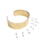Wide Inspiration Braille Cuff