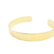 Thin Inspiration Braille Cuff - Gold Plated