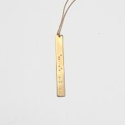 Unforgettable Memories Braille Necklace - Gold Plated