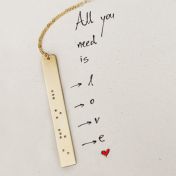 Unforgettable Memories Braille Necklace - Gold Plated