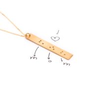 The Rule of 3 Braille Necklace - Gold Plated