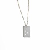 Classic Braille Initial Necklace - Sterling Silver