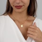 Classic Tag Initial Necklace [18K Gold Vermeil]