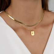 Classic Tag Initial Necklace [18K Gold Vermeil]