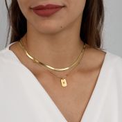 Classic Tag Initial Necklace [18K Gold Vermeil]