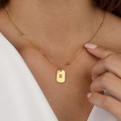 Classic Tag Initial Necklace [18K Gold Vermeil]