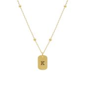 Classic Tag Initial Necklace [18K Gold Vermeil]