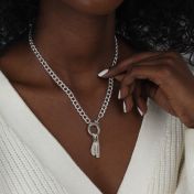 Cara Curb Chain Necklace [Sterling Silver]