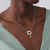 Cara Double Layer Necklace [18K Gold Plated] - With Initial Charms