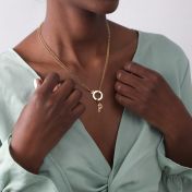 Cara Double Layer Necklace [18K Gold Plated] - With Initial Charms