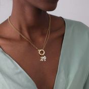 Cara Double Layer Necklace [18K Gold Plated] - With Initial Charms