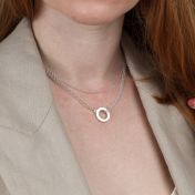Cara Double Layer Necklace [Sterling Silver] - With Name Charms