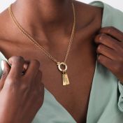 Cara Double Layer Necklace [18K Gold Plated] - With Name Charms