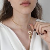 Cara Double Layer Necklace [18K Gold Plated] - With Name Charms