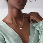 Cara Double Layer Necklace [18K Gold Plated] - With Name Charms