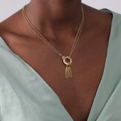 Cara Double Layer Necklace [18K Gold Plated] - With Name Charms