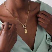 Cara Double Layer Necklace [18K Gold Plated] - With Name Charms