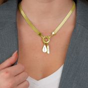 Cara Herringbone Necklace [18K Gold Plated]