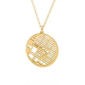 Precious Spot Map Necklace [14 Karat Gold]