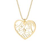 Heart Map Necklace [18K Gold Plated]