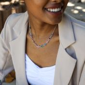 Shining Stars Birthstone Necklace - Sterling Silver