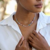 Shining Stars Birthstone Necklace - Sterling Silver
