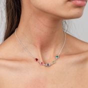 Shining Stars Birthstone Necklace - Sterling Silver