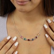 Shining Stars Birthstone Necklace - Sterling Silver