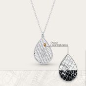 Threads Of Life Map Necklace [14 Karat White Gold]