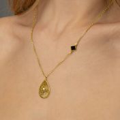 Cherished Spot Map Necklace with Nano Bible [18K Gold Vermeil]