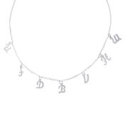 Shiny Initials Necklace [Sterling Silver]