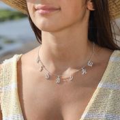Shiny Initials Necklace [Sterling Silver]