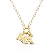 Cara Initial Diamond Necklace [18K Gold Plated]