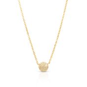 Pavé Circle Necklace With Crystals [Gold Plated]