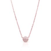 Pavé Circle Necklace With Crystals [Rose Gold Plated]