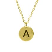 Classic Round Initial Necklace [18k Gold Plated]
