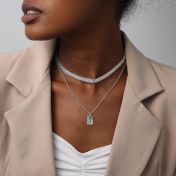 Classic Braille Initial Necklace - Sterling Silver