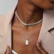Classic Braille Initial Necklace - Sterling Silver