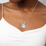 Classic Braille Initial Necklace - Sterling Silver